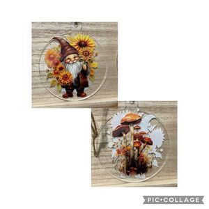 Sunny Enchanted Gnome Fortune Ornament Car Charm Kitchen Garden Dangle